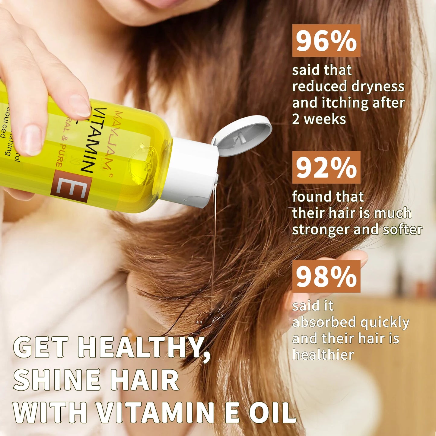 MAYJAM Vitamin E Oil for Face & Skin | Natural Moisturizing Brightening Oil 118ml / 236ml