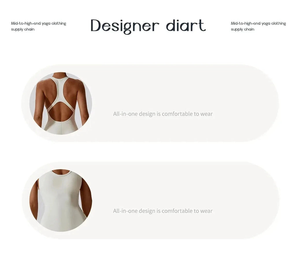 Women’s Yoga Jumpsuit | Push-Up Gym Pilates Workout Outfit