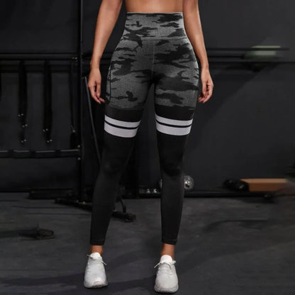 Second Skin Leggings - Stripe Black Camo