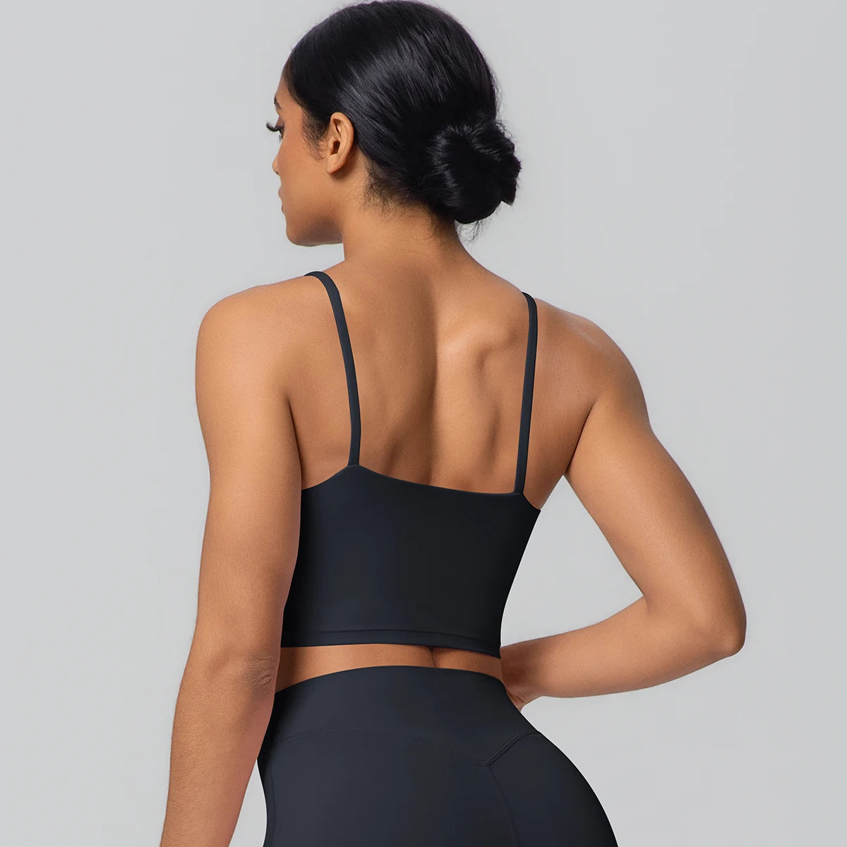 Women Backless Sports Bra Naked Feel Yoga Gym Workout Padded Top