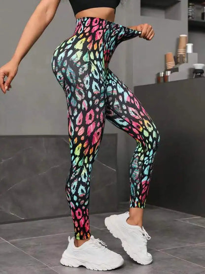 Second Skin Leggings - Seamless Multicolor Pattern