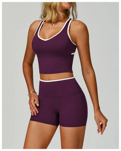 Women Sports Bra High Support Yoga Top Gym Workout Padded Fitness Vest