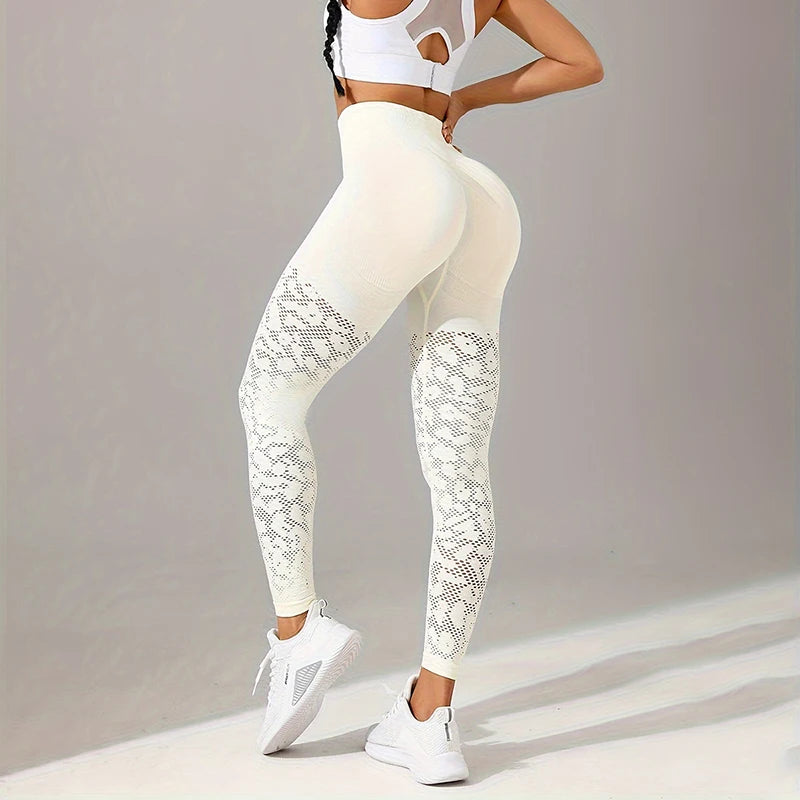 Sculpt & Flow Leggings - Jacquard Mesh