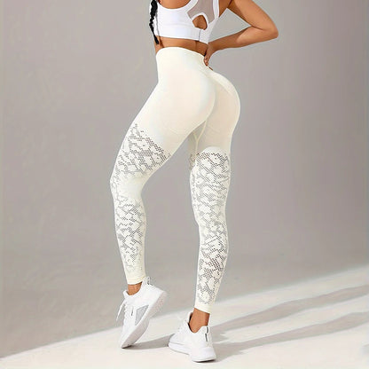 Sculpt & Flow Leggings - Jacquard Mesh