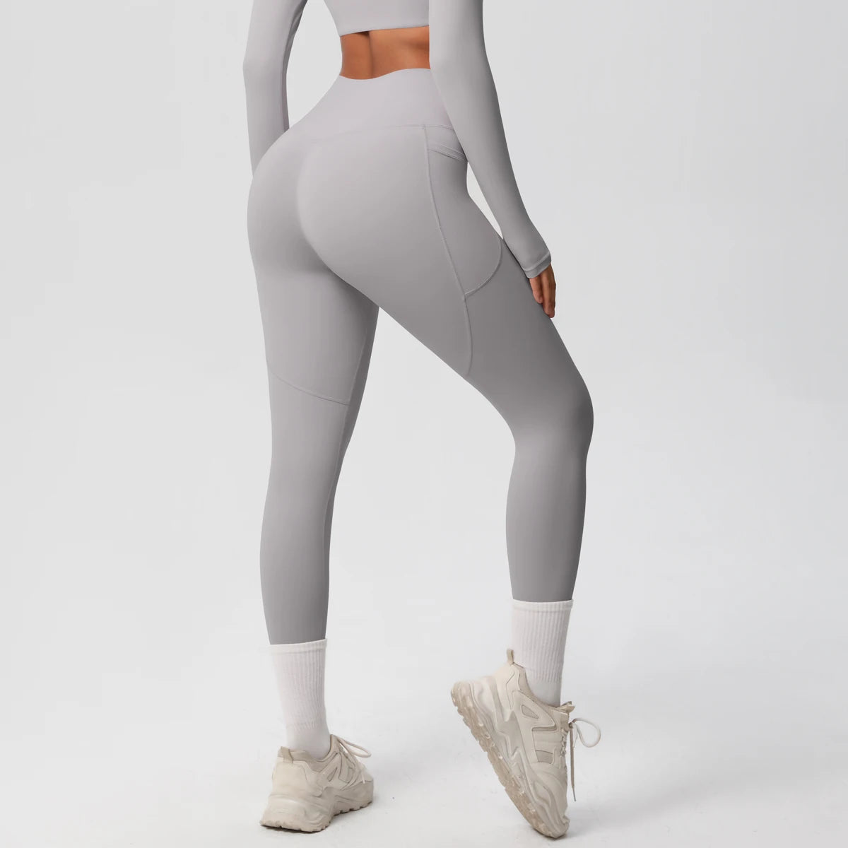 Second Skin Leggings - Pocket High Waist Blue