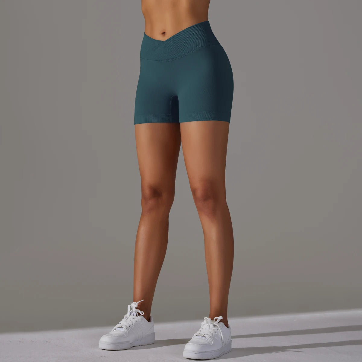 Womens High Waist Gym Running Shorts Seamless Scrunch Butt Fitness Workout