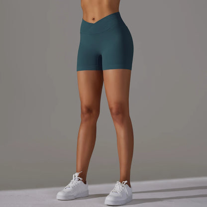 Womens High Waist Gym Running Shorts Seamless Scrunch Butt Fitness Workout