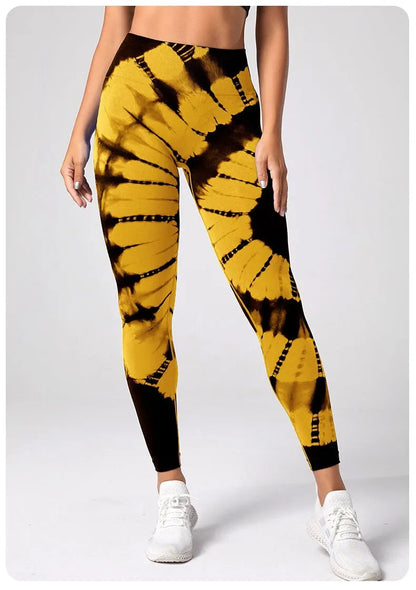 Sculpt & Flow Leggings - Scrunch Tie Dye