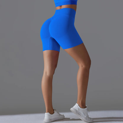 Womens High Waist Seamless Yoga Gym Shorts Running Fitness Workout Shorts