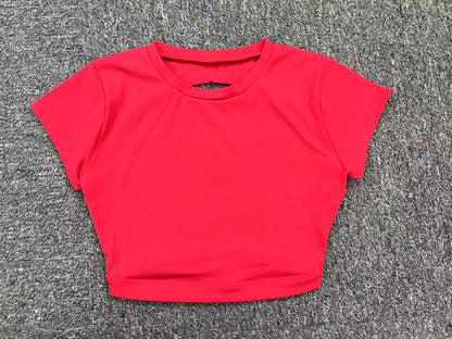 Ctenkevet Sports Crop Top | Backless Yoga Gym Activewear
