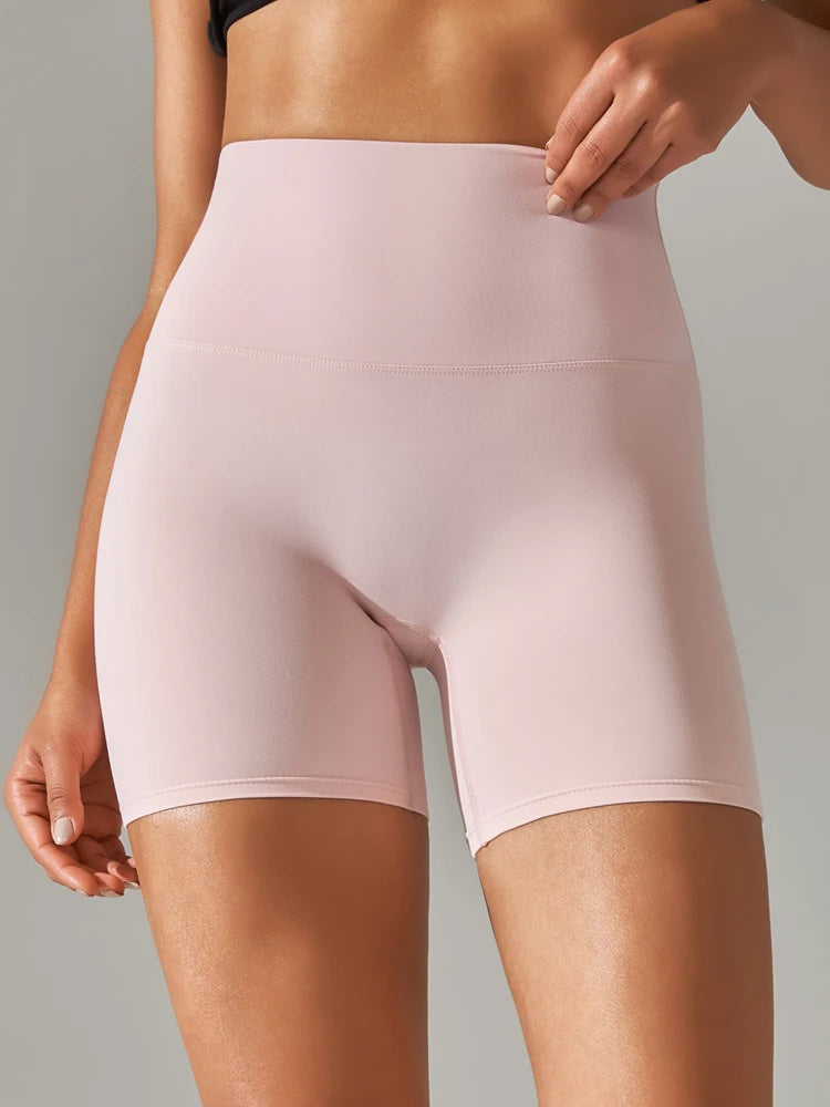 Women High Waist Yoga Shorts Squat Proof Gym Workout Fitness Cycling Shorts
