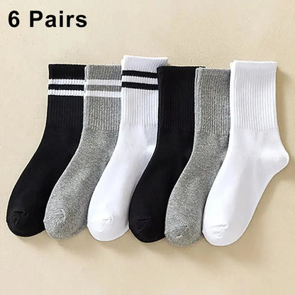 Women Mid Socks Multi Pack Breathable Sweat Absorb Casual Sports Socks