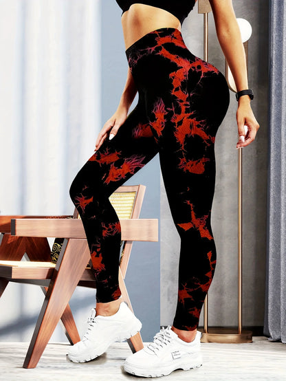 Contour Fit Leggings - Seamless Tie Dye