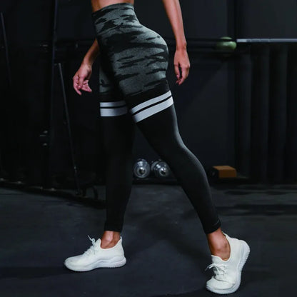 Second Skin Leggings - Stripe Black Camo