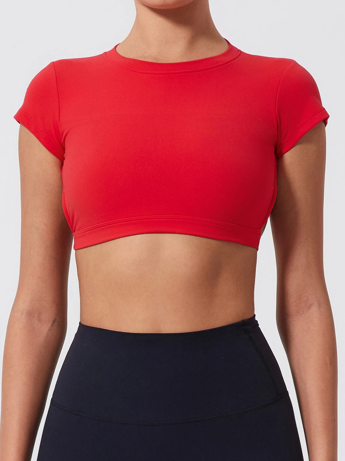 Ladies Sports Top | Backless Yoga Crop Activewear