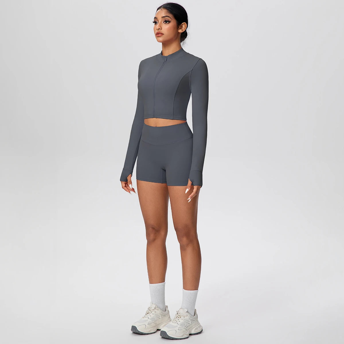 Women Yoga Set Quick Dry | Zipper Top Leggings Set