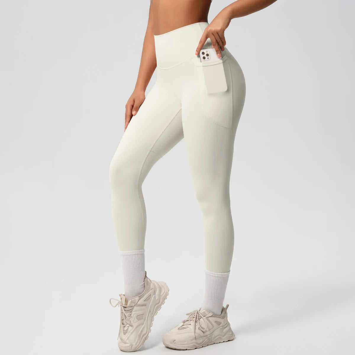 Second Skin Leggings - Pocket High Waist Blue
