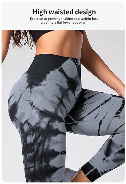Sculpt & Flow Leggings - Scrunch Tie Dye