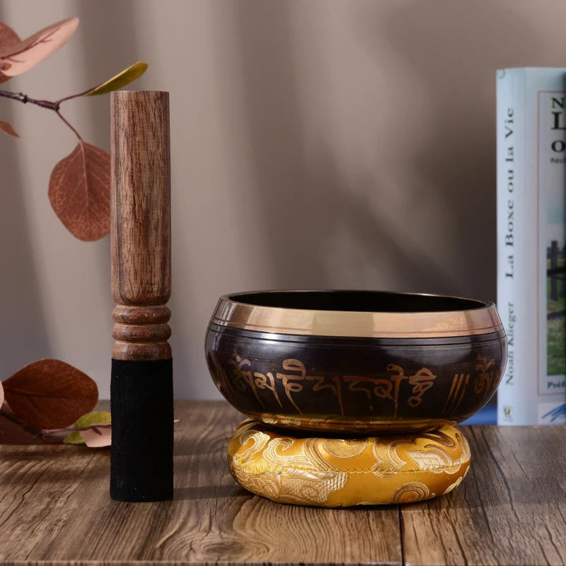 Tibetan Singing Bowl Set 5 Inch | Handmade Meditation Sound Bowl