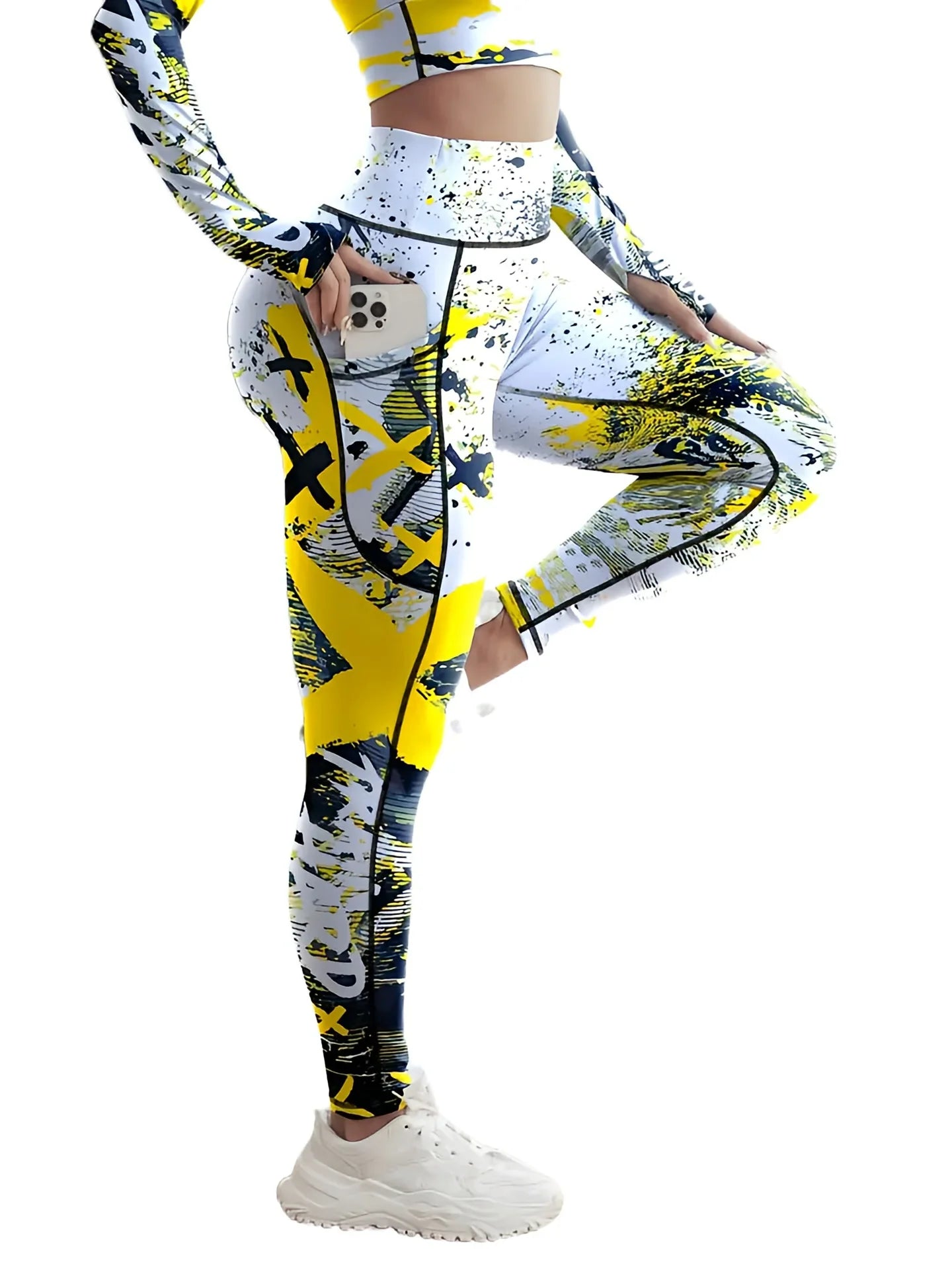 Second Skin Leggings - Patchwork Print