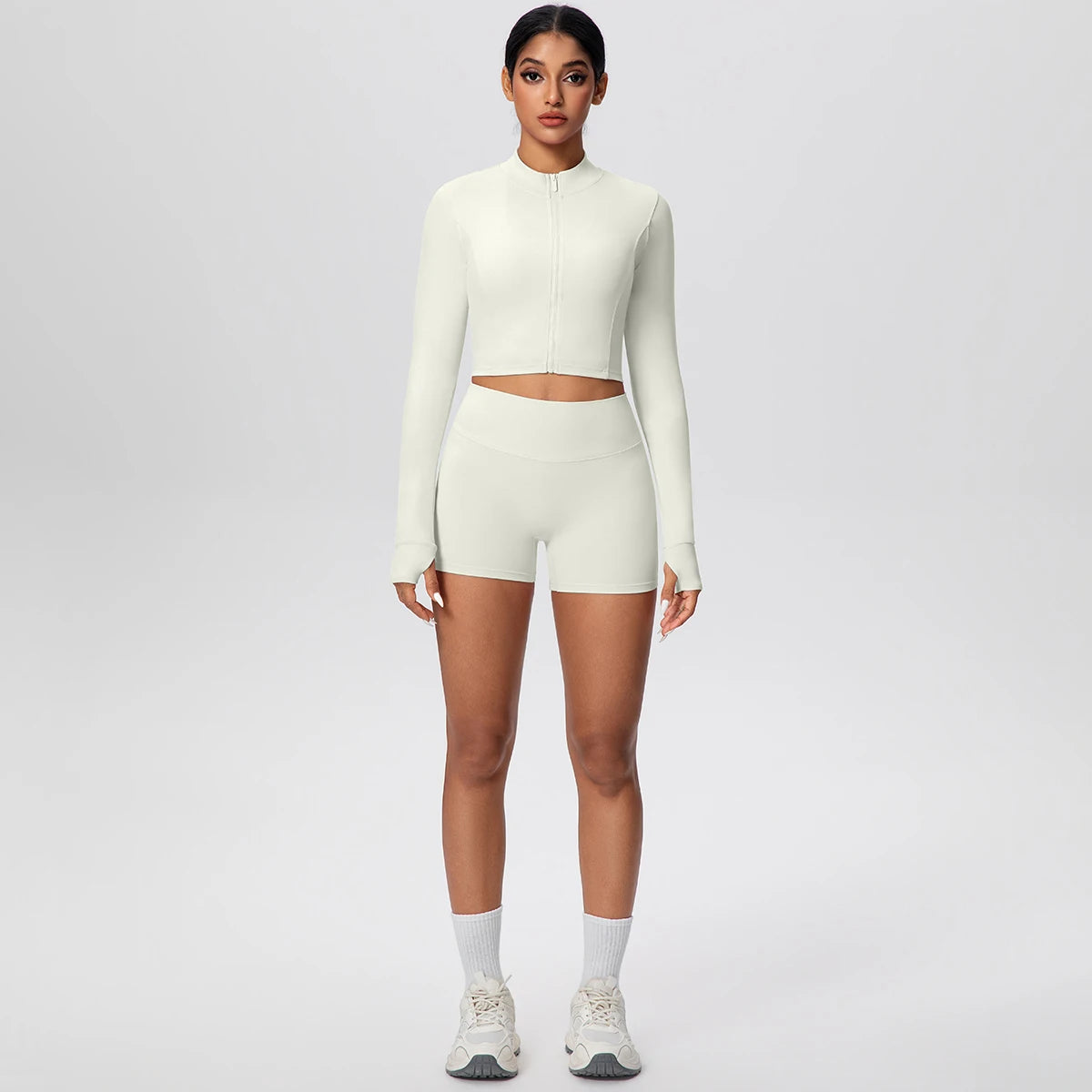 Women Yoga Set Quick Dry | Zipper Top Leggings Set