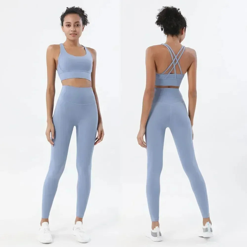 2 Piece Yoga Set | High Waist Booty Lift Gym Outfit