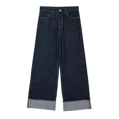 HH Women Denim Set Crop Jacket Wide Leg Jeans Vintage 2 Piece Outfit