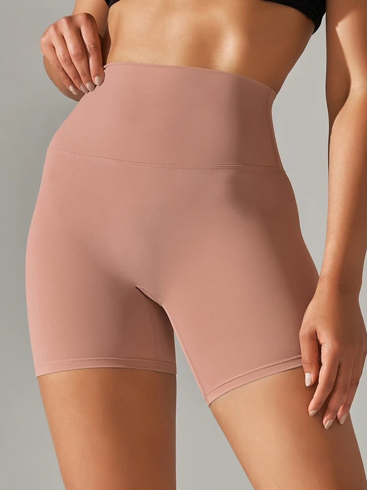 Women High Waist Yoga Shorts Squat Proof Gym Workout Fitness Cycling Shorts
