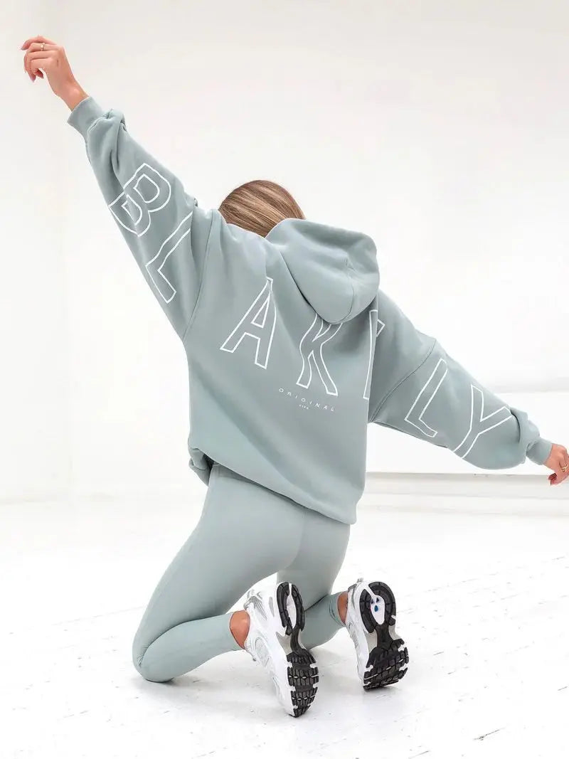 Womans Oversized Hip Hop Hoodie Printed Streetwear Sweatshirt Top