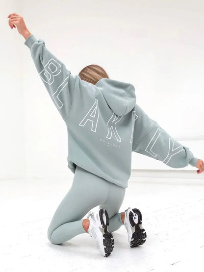 Womans Oversized Hip Hop Hoodie Printed Streetwear Sweatshirt Top