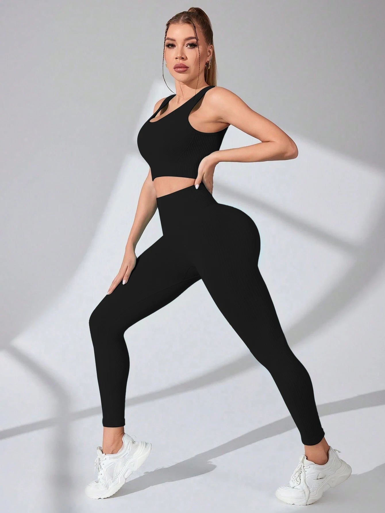 Curve & Flow Set - Cross Strap Tummy Control