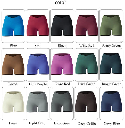 Womens High Waist Gym Running Shorts Seamless Scrunch Butt Fitness Workout
