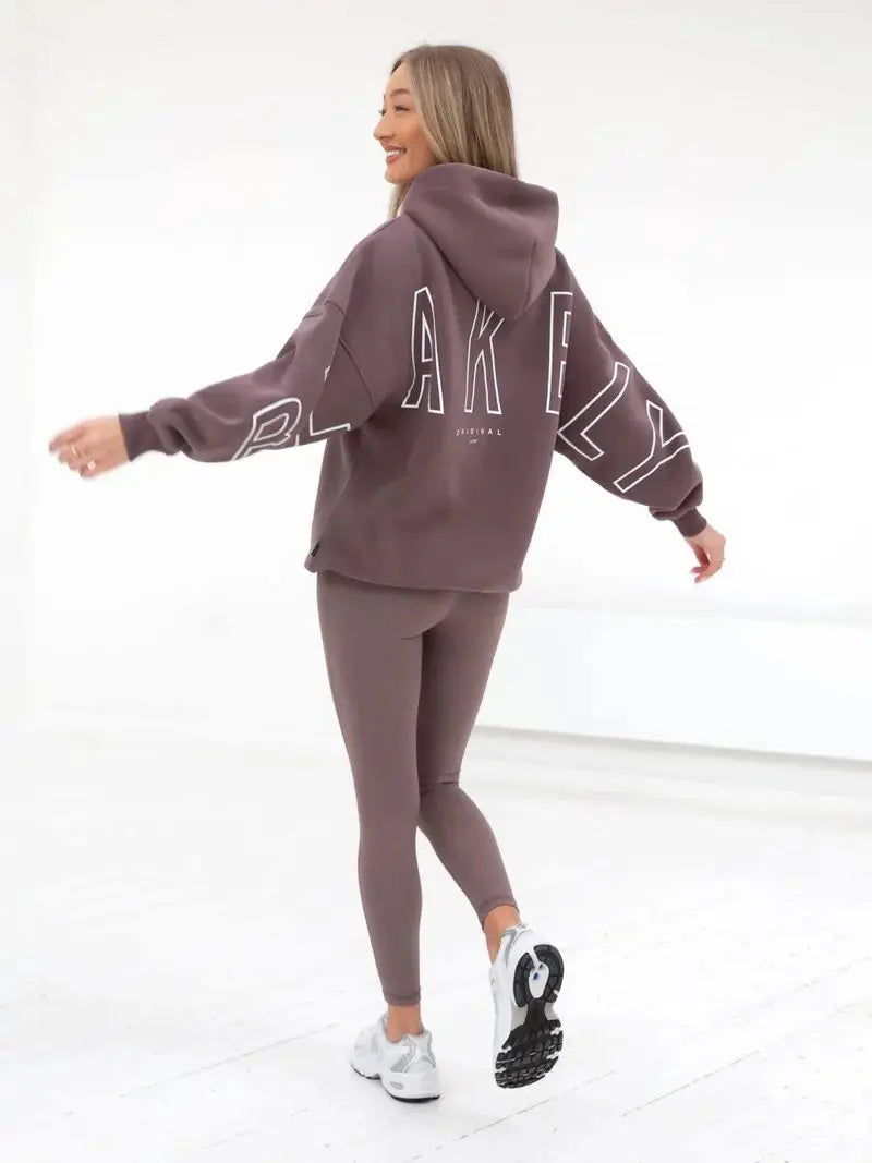 Womans Oversized Hip Hop Hoodie Printed Streetwear Sweatshirt Top