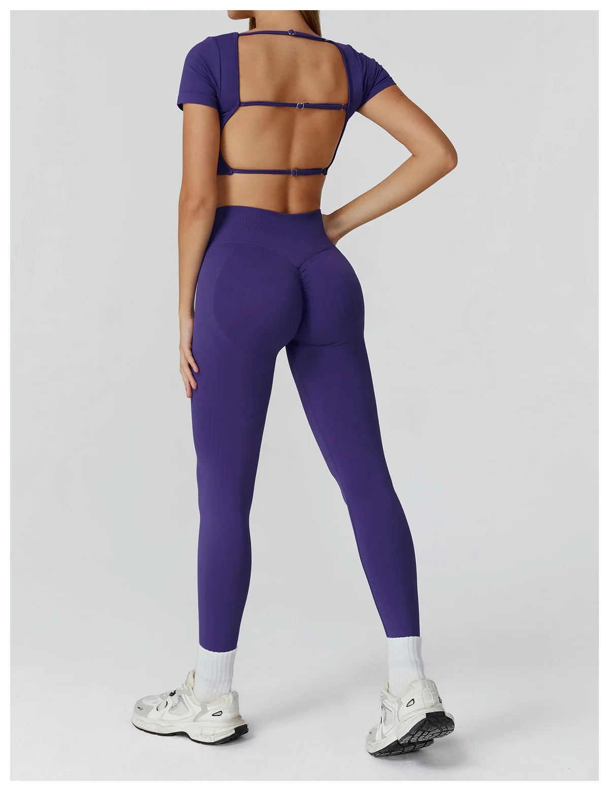Women’s Gym Yoga Top | Square Neck Backless Fitness Outfit