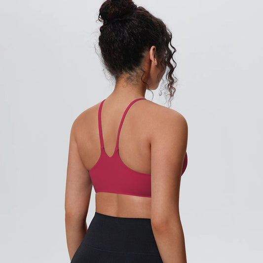 Women Shockproof Sports Bra Yoga Running Gym Workout Padded Fitness Top