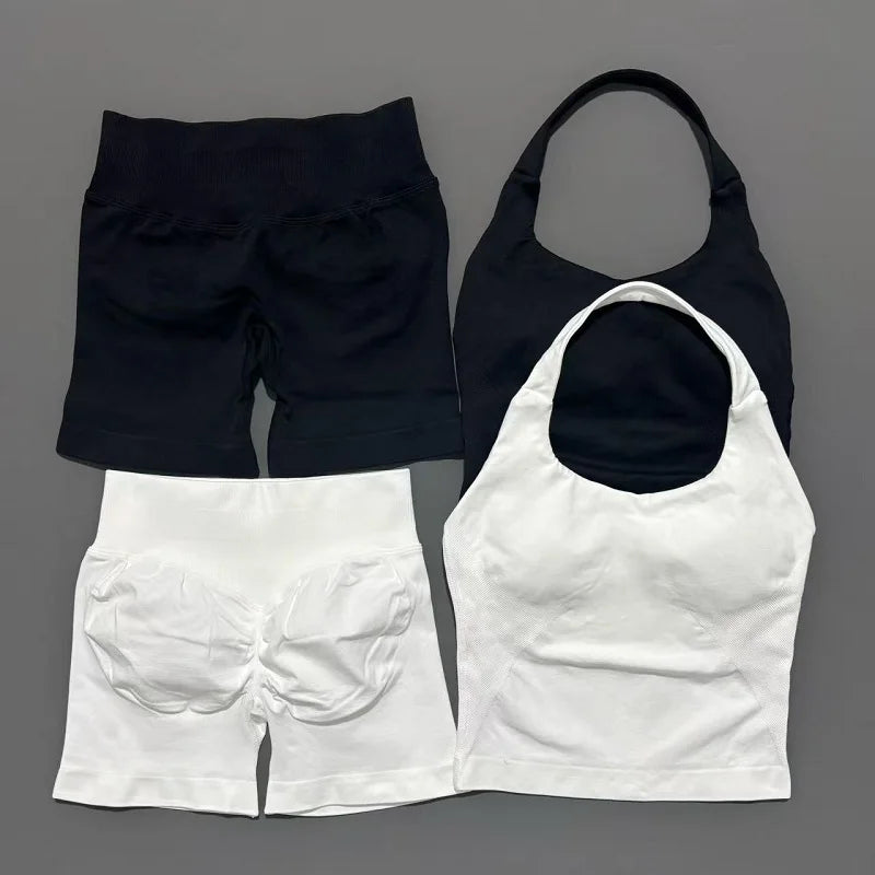 Curve & Flow Set - Seamless Halter Neck