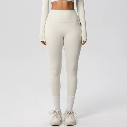 Second Skin Leggings - Pocket High Waist Blue