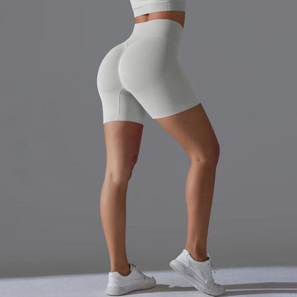 Womens High Waist Seamless Yoga Gym Shorts Running Fitness Workout Shorts