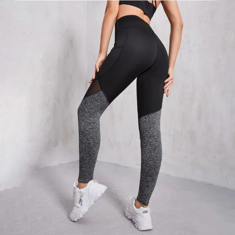 Sculpt & Flow Leggings - Black/Grey Mesh