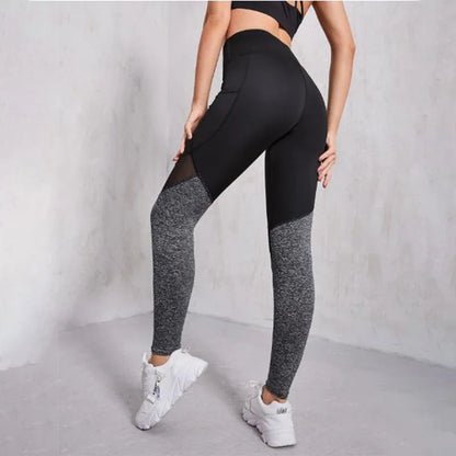 Sculpt & Flow Leggings - Black/Grey Mesh