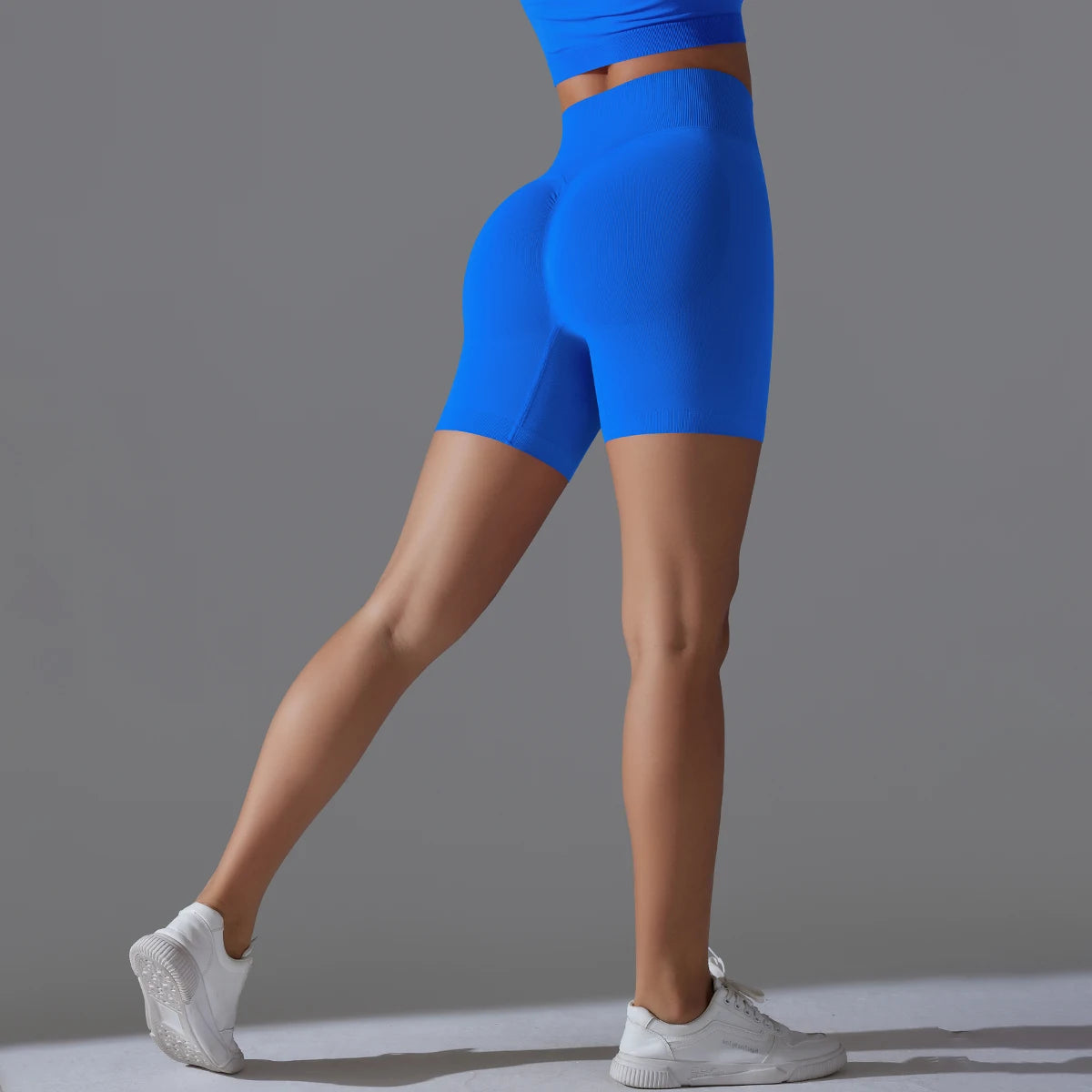 Womens High Waist Seamless Yoga Gym Shorts Running Fitness Workout Shorts