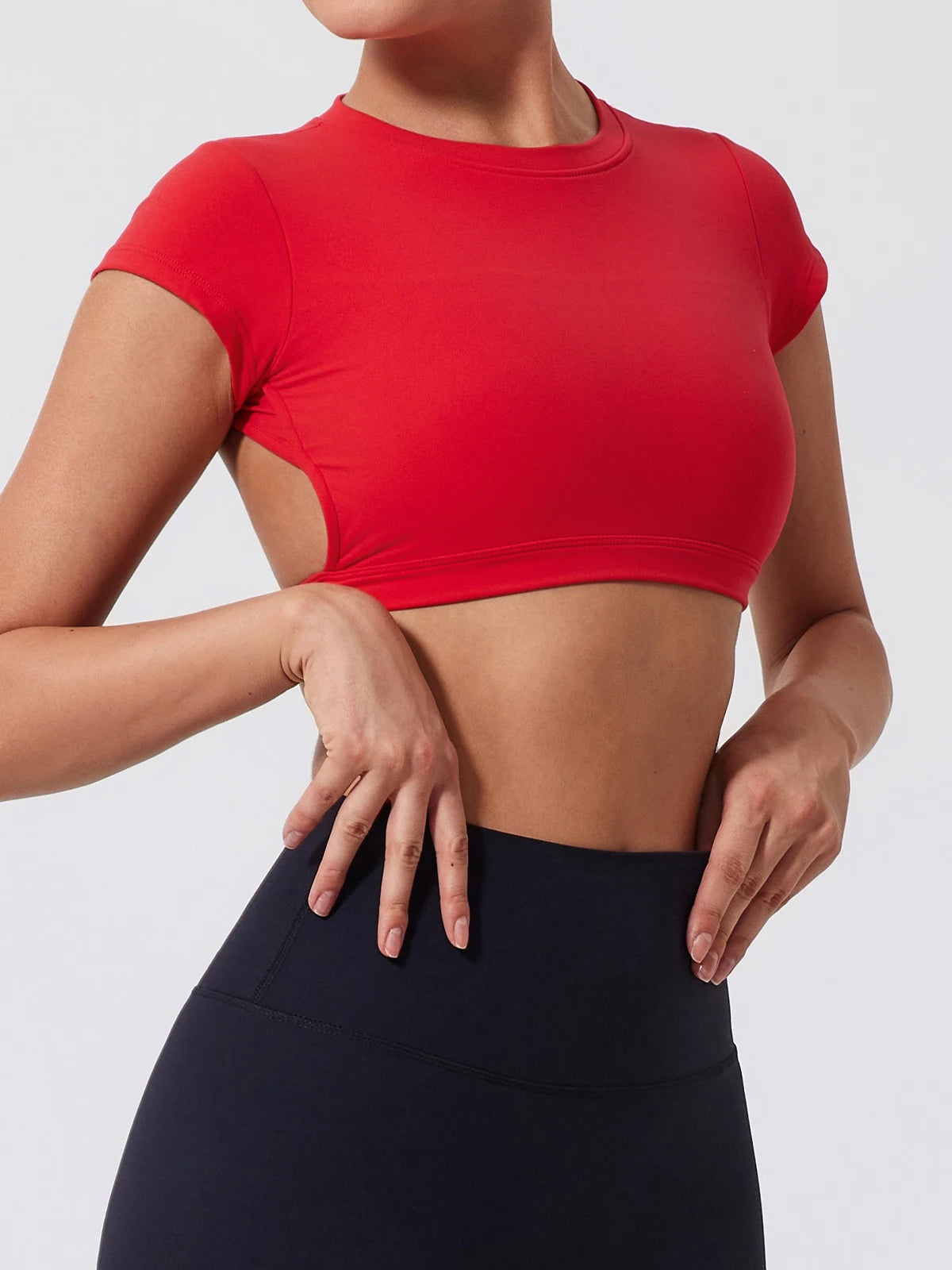 Ladies Sports Top | Backless Yoga Crop Activewear