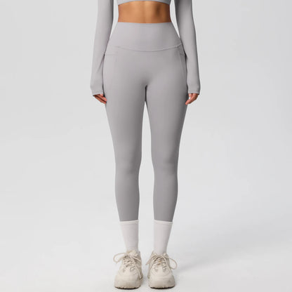 Second Skin Leggings - Pocket High Waist Blue