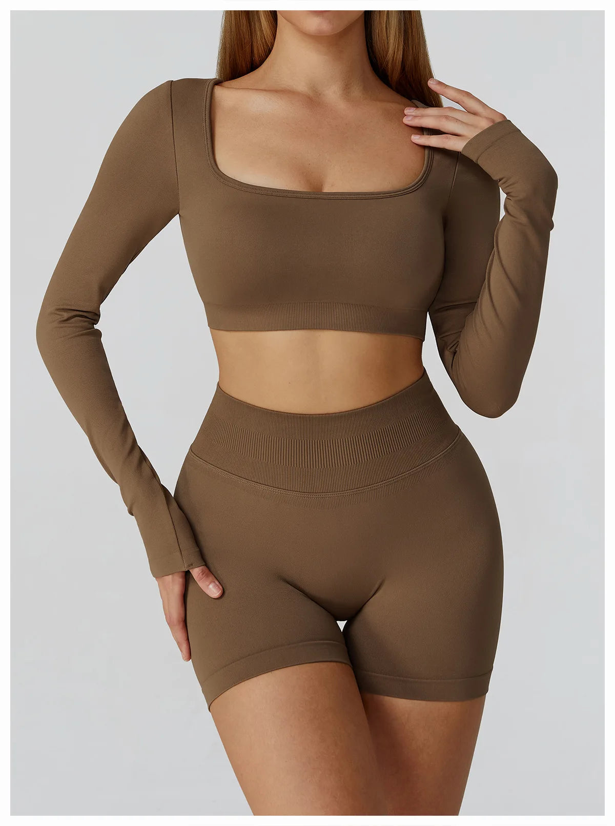 Women’s Gym Yoga Top | Square Neck Backless Fitness Outfit