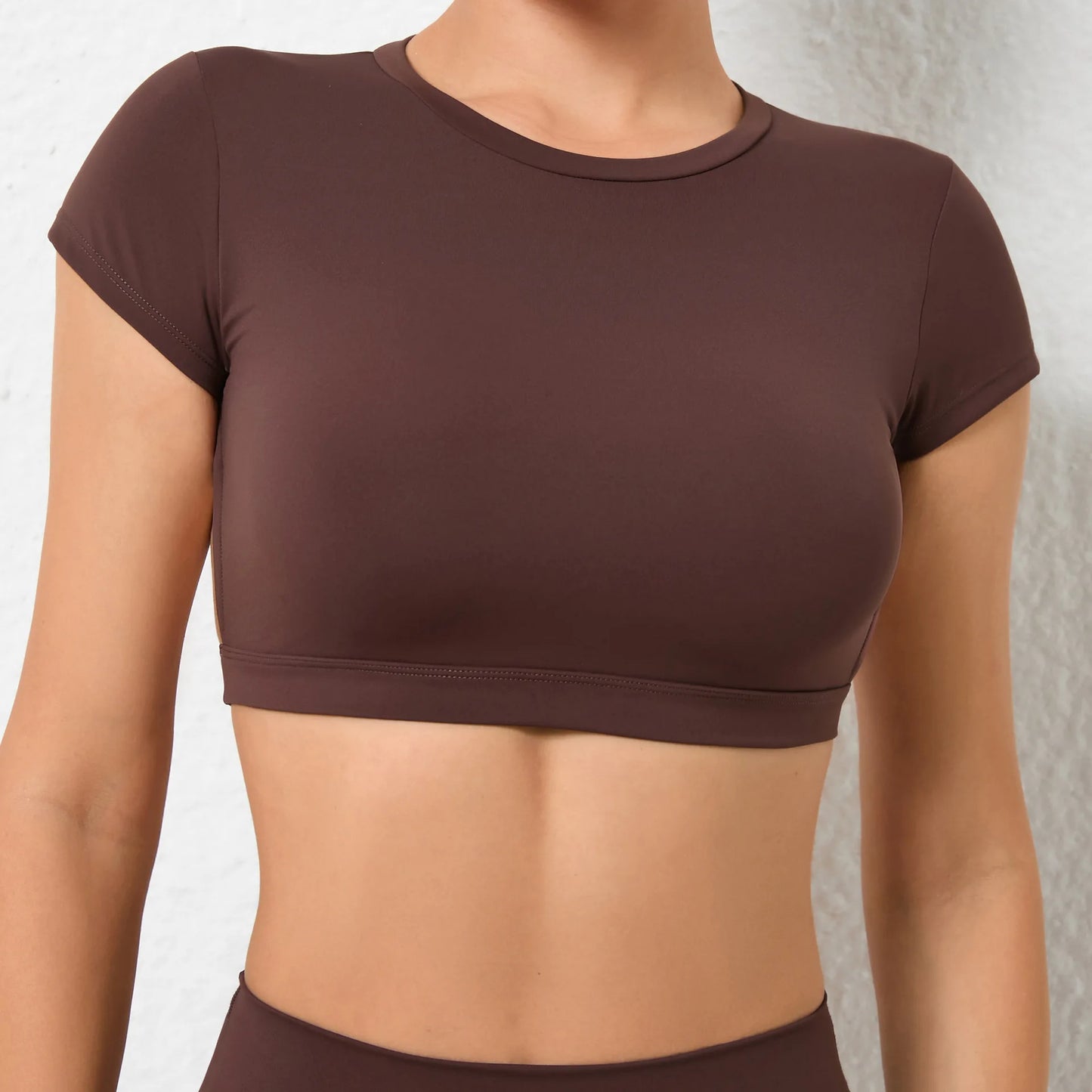 Ctenkevet Sports Crop Top | Backless Yoga Gym Activewear