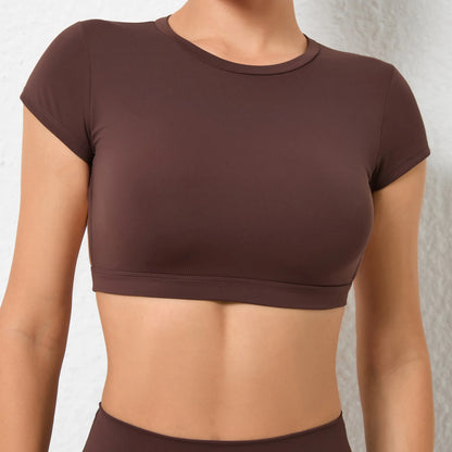 Ctenkevet Sports Crop Top | Backless Yoga Gym Activewear