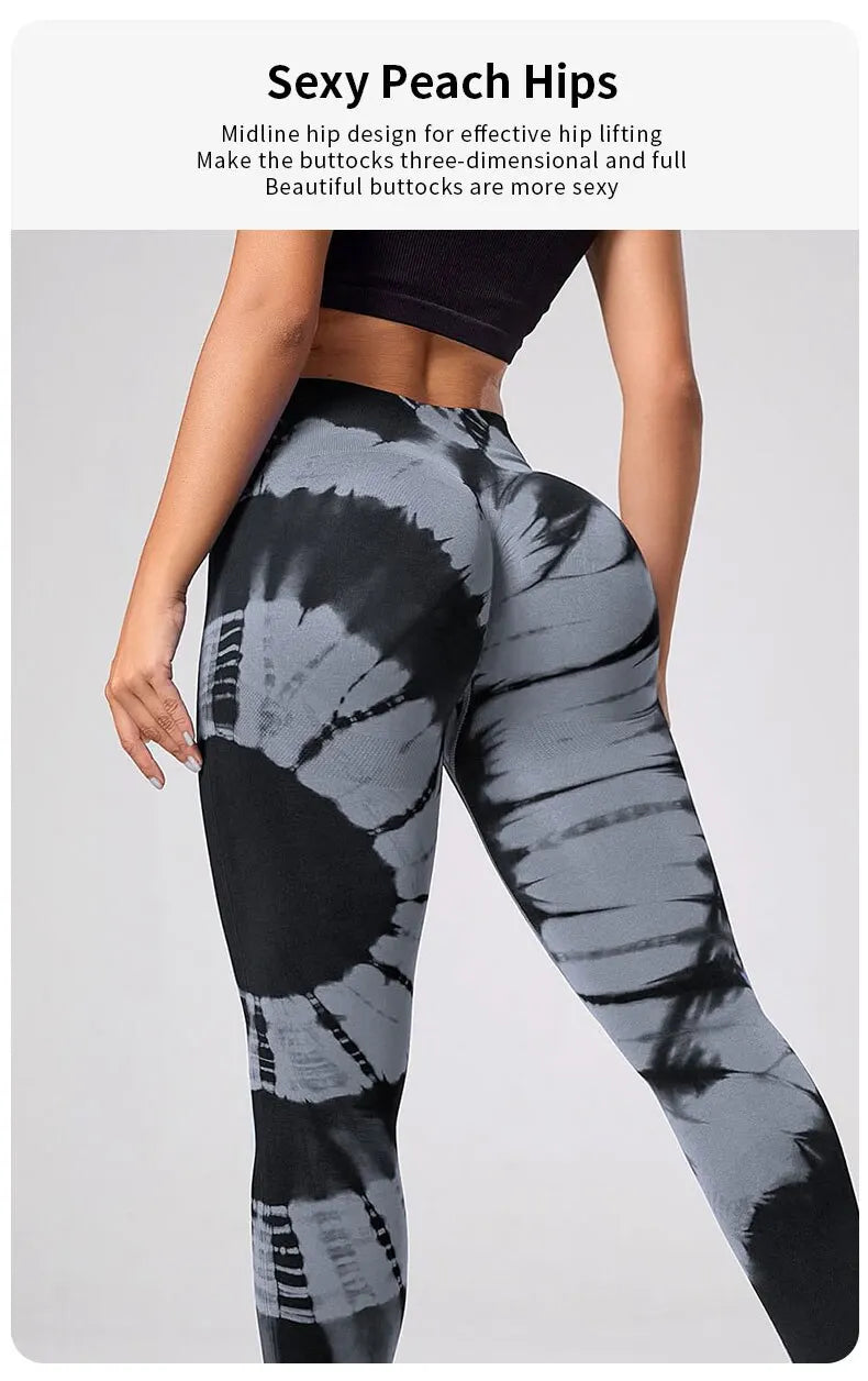 Sculpt & Flow Leggings - Scrunch Tie Dye