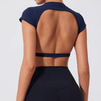 Hearuisavy Sports Top | Backless Yoga Crop Activewear
