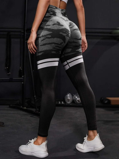 Second Skin Leggings - Stripe Black Camo