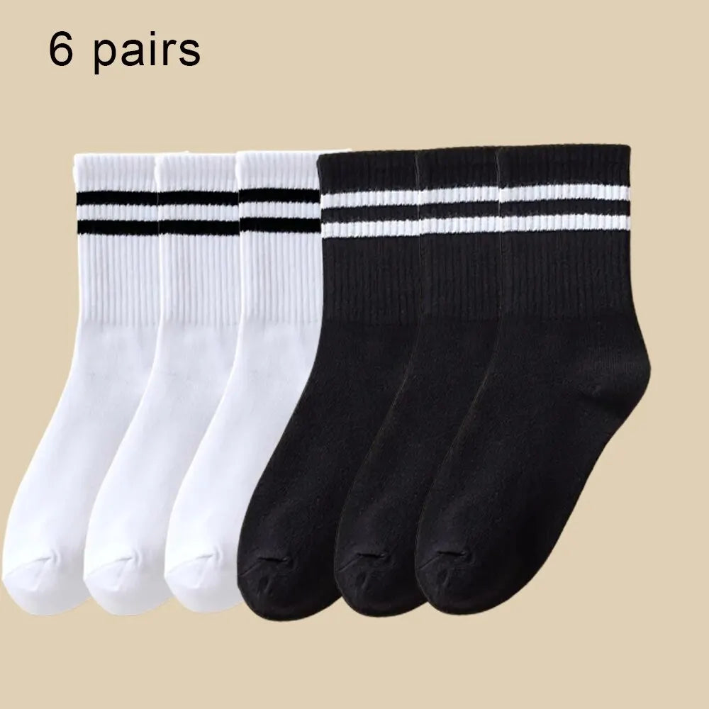 Women Mid Socks Multi Pack Breathable Sweat Absorb Casual Sports Socks